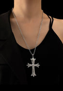 Large Rhinestone Cross Chain