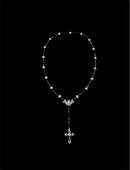 Bat Cross Rosary Necklace