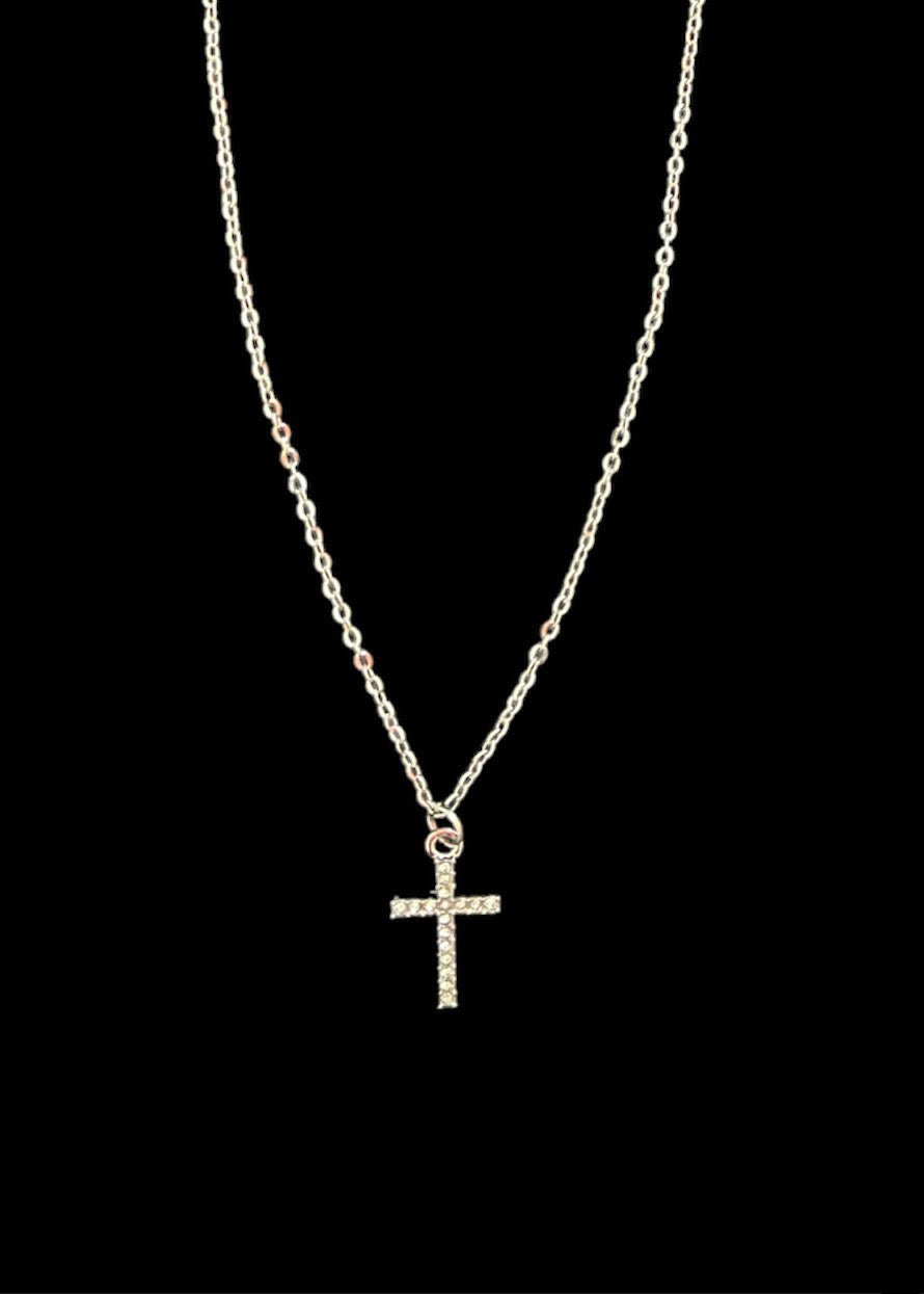 Rhinestone Cross Chain