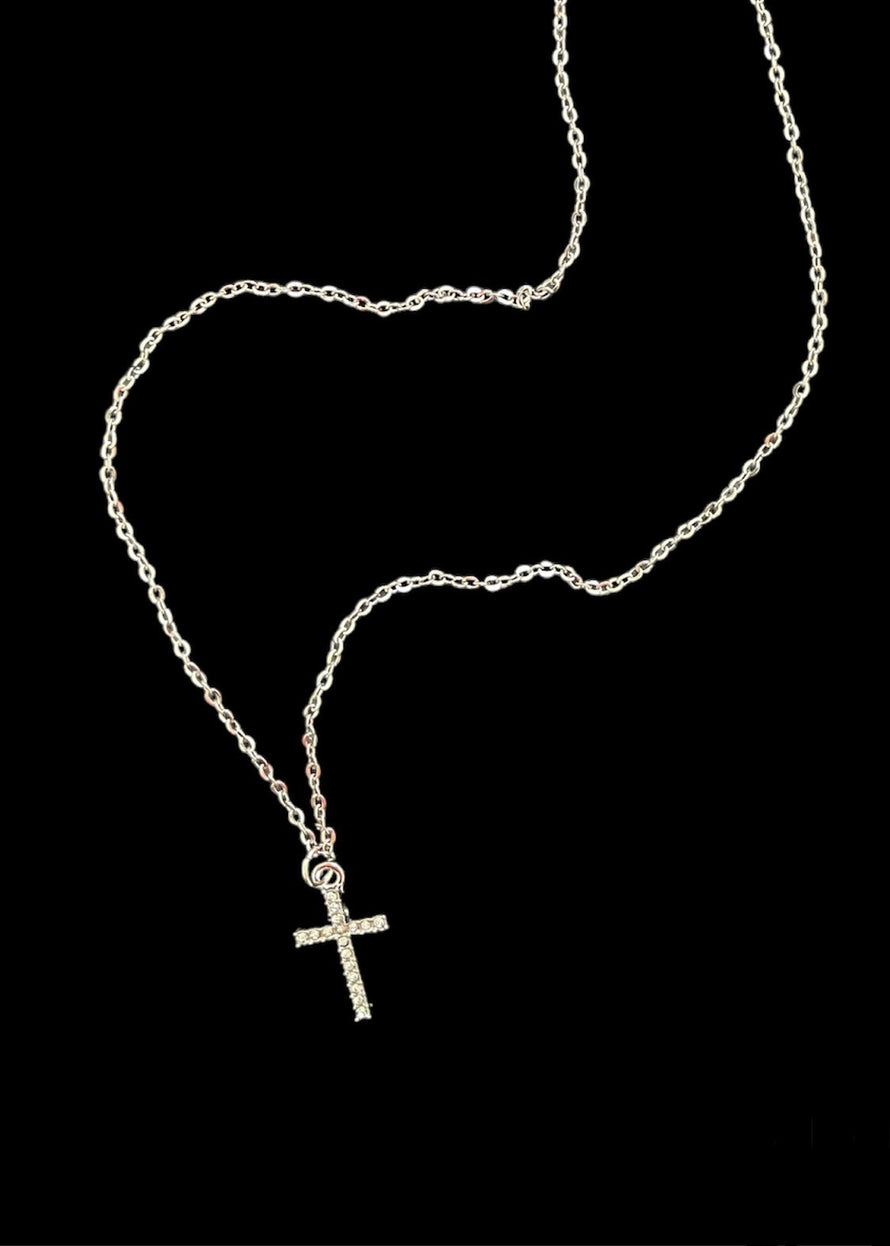 Rhinestone Cross Chain